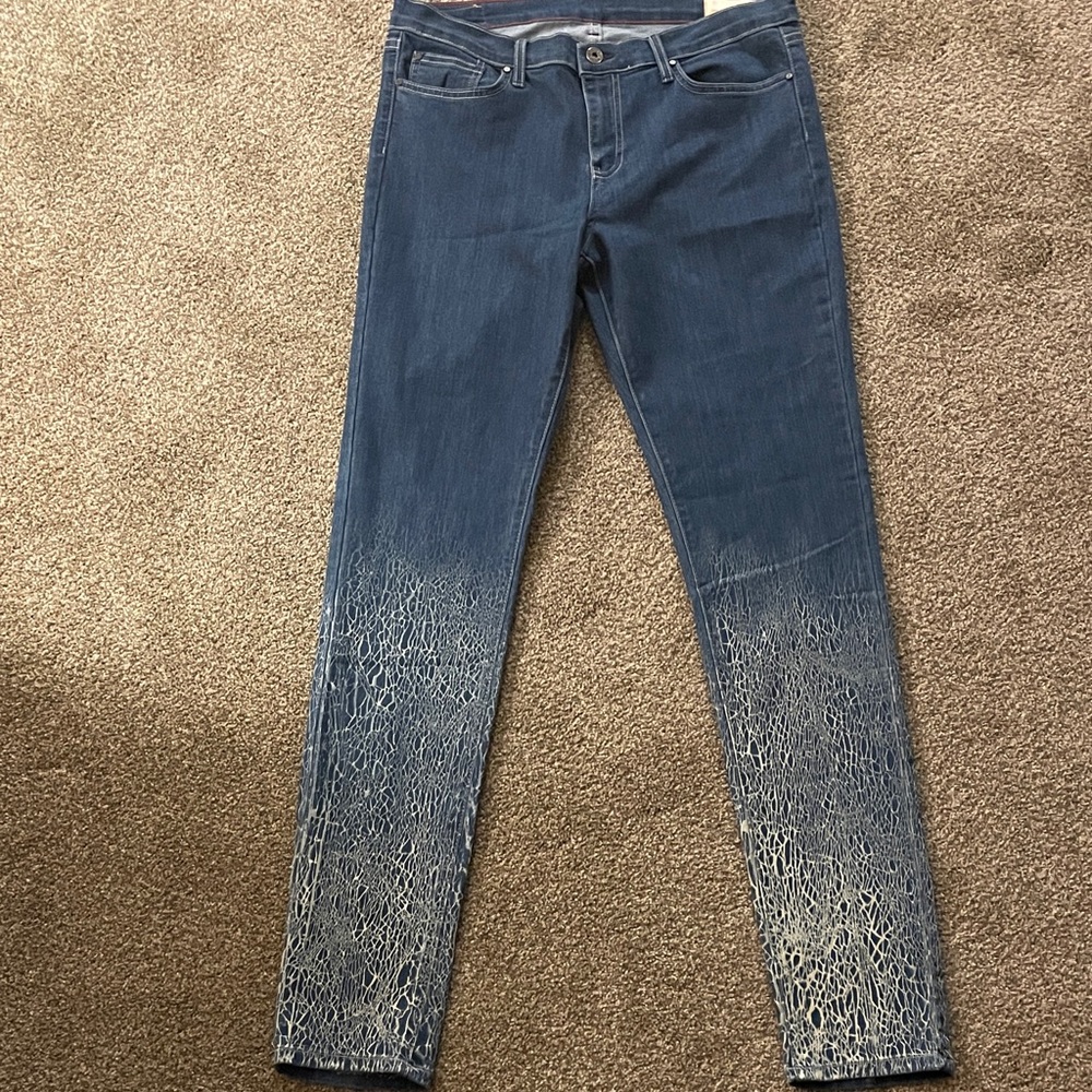 NWOT Angry Rabbit Ombre Blue and White Skinny Jeans